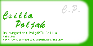 csilla poljak business card